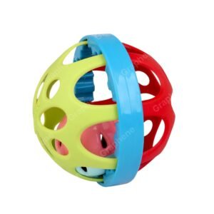 Graphene Rattle Ball for Babies Non-Toxic Teether Rattles for Kids Rattle Toys for Infants Shaking Baby Ball Bath Toy Early Development Toy for New Born Infants (Multicolor) (Pack of 1)