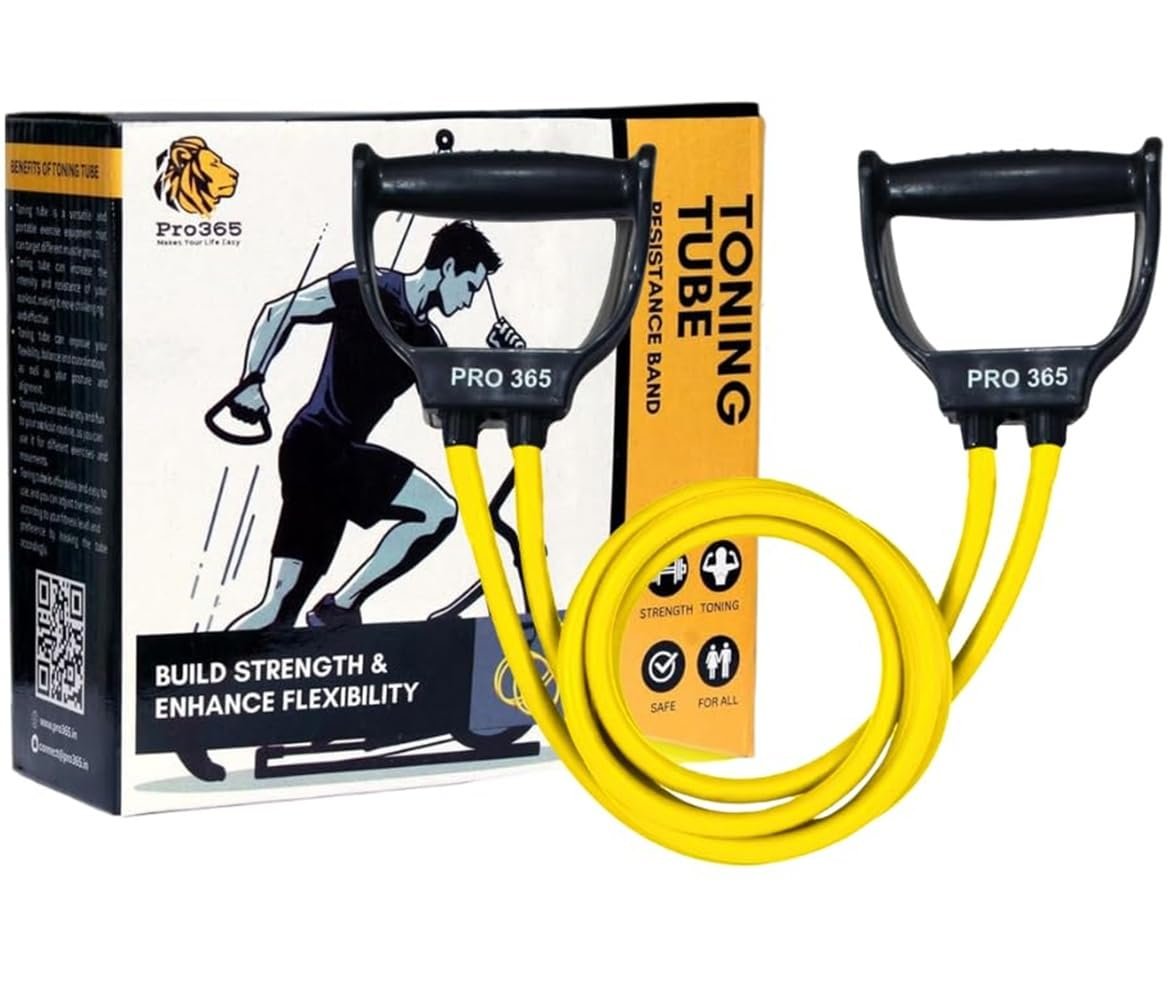 PRO365 Resistance Exercise Bands 25 Kgs/Toning Tube/Toning Bands/Home Exercise Bands for Gym Men & Women (6 Month Warranty by PRO365)