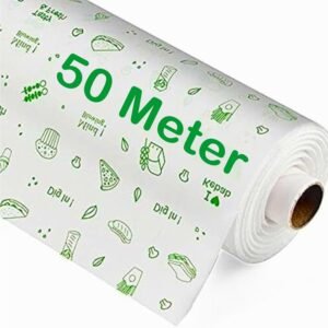 OFIXO 50 Meters Food Wrapping Paper Roll – Premium Non-Stick Butter Wrapping Paper. Food Wrapping Paper, Re-heatable Non Stick Paper, Parchment Paper