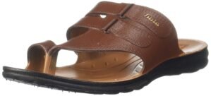 Sandak Bata Men’s New Robin Toe Ring Slippers (8724366_Dark Brown_8 Uk)