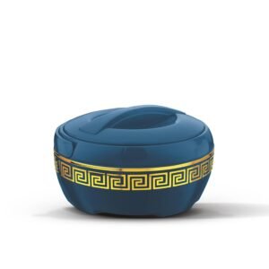 Asian Plastowares Orchid Gold Casserole – 2500ML Hot Pot for Roti, Chapati & Meals, Biryani | Casserole for Kitchen & Gifting | BPA-Free, Food-Grade | Royal Dark Blue