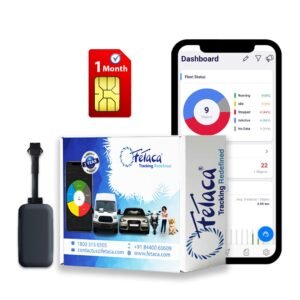 FeTaca EC08 Wired GPS Tracker for Car/Bike | AI Features | Live Tracking + Engine ON-Off Alerts | Anti-Theft | Towing Alerts | Installation Support | 1 Month SIM Data & Software Subscription |
