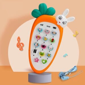 Niku Mobile Phone Musical Toy for Kids Baby Toddler | Carrot/Rabbit face | 20 Musical Animal Sound Toy | Birthday Party Gifts for Girl Boy (Multicolor)