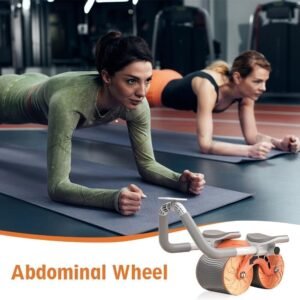 New Ab roller Wheel, Automatic Rebound 2 In 1 For Abs Workout, Abdominal Fitness Wheel for Men Women, Dynamic Core Trainer Plank Exercise Wheels with Phone Stand For Home Gym Fitness