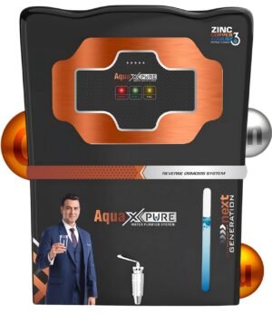 AquaXpure® Premium Black 7-in-1 RO Domestic Water Purifier (RO+ LED UV+ ORC COPPER ALK+ CARBON+ HIGH TDS MEMBRANE+ TDS CONTROL) LED Indicator’s | Easily Works Upto 4000ppm | 12 Stages | 20 LPH