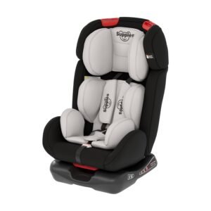 Amazon Brand – Supples Convertible Car Seat for Babies and Kids (0-12 Years) | ECE R44/04 Safety Certified | Forward and Rearward Facing | 3 Adjustable Recline Levels (Black and Grey)