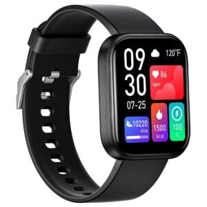 M I D116 Fitness Band Smart Watch for Men, Women, Boys, Girls, Kids – Single Touch Interface, Water Resistant, Workout Modes,Quick Charge Sports Smartwatch – Black I