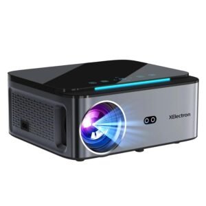 XElectron iProjector 2 Plus Auto Focus Auto Keystone Smart Projector | Native 1080P Full HD 4K Resolution, HDMI ARC, Android 9, BT 5.1, WiFi, Dust Proof | 20000 Lumens | Projector for Home