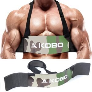 Kobo 22 Inches Long New Arm Blaster, Biceps Muscle Workout, Heavy Duty Thick Gauge, Padded for Men & Women