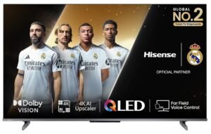 Hisense 139 cm (55 inches) E68N Series 4K Ultra HD Smart Google QLED TV 55E68N (Grey)