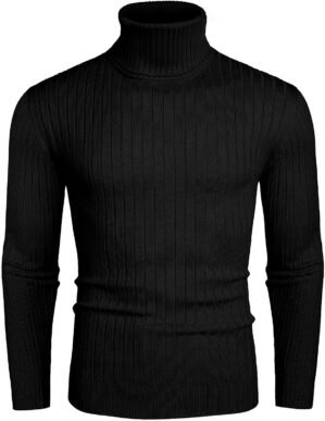 DENIMHOLIC Men Cotton Turtle neck Sweater