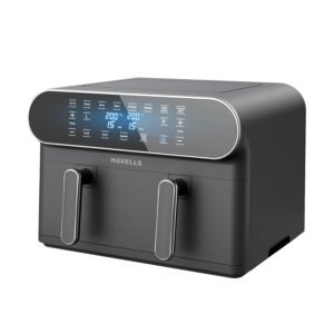 Havells Air Fryer Prolife Delicia 1700 Watt |85% Less Oil | 10.5L Pan |8 Auto Pre-set Menu | Auto Restart |Digital Touch Control Panel |Dehydrator Mode | 2 Year Manufacturer Warranty (Black)