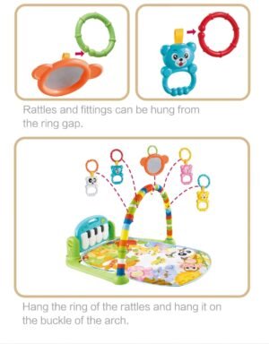 Storio Baby Products Musical Keyboard Mat Piano Gym Mat Gym & Fitness Rack,Pack of 1 Set, Multicolor