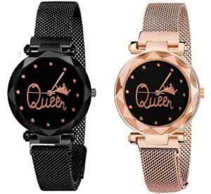 RPS FASHION WITH DEVICE OF R Luxury Analogue Women’s Watch (Black Dial Multicolor Colored)