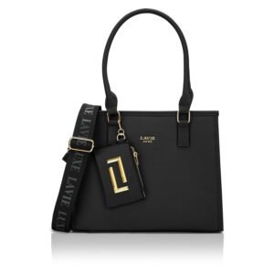 Lavie Luxe Women’s Duo Quad Large Solid Tonal Satchel Handbag for Women | Satchel Bag for Work | Ladies purse | Stylish Shoulder Bag | Ladies Gift