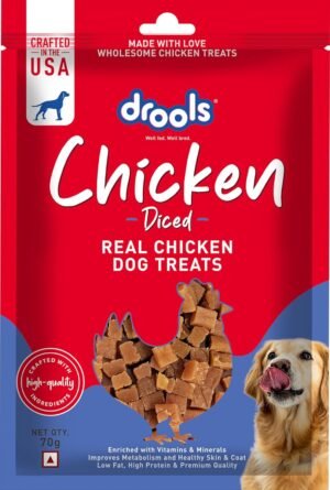 Drools Chicken Diced Dog Treats, 70Gm Pack,All Life Stages