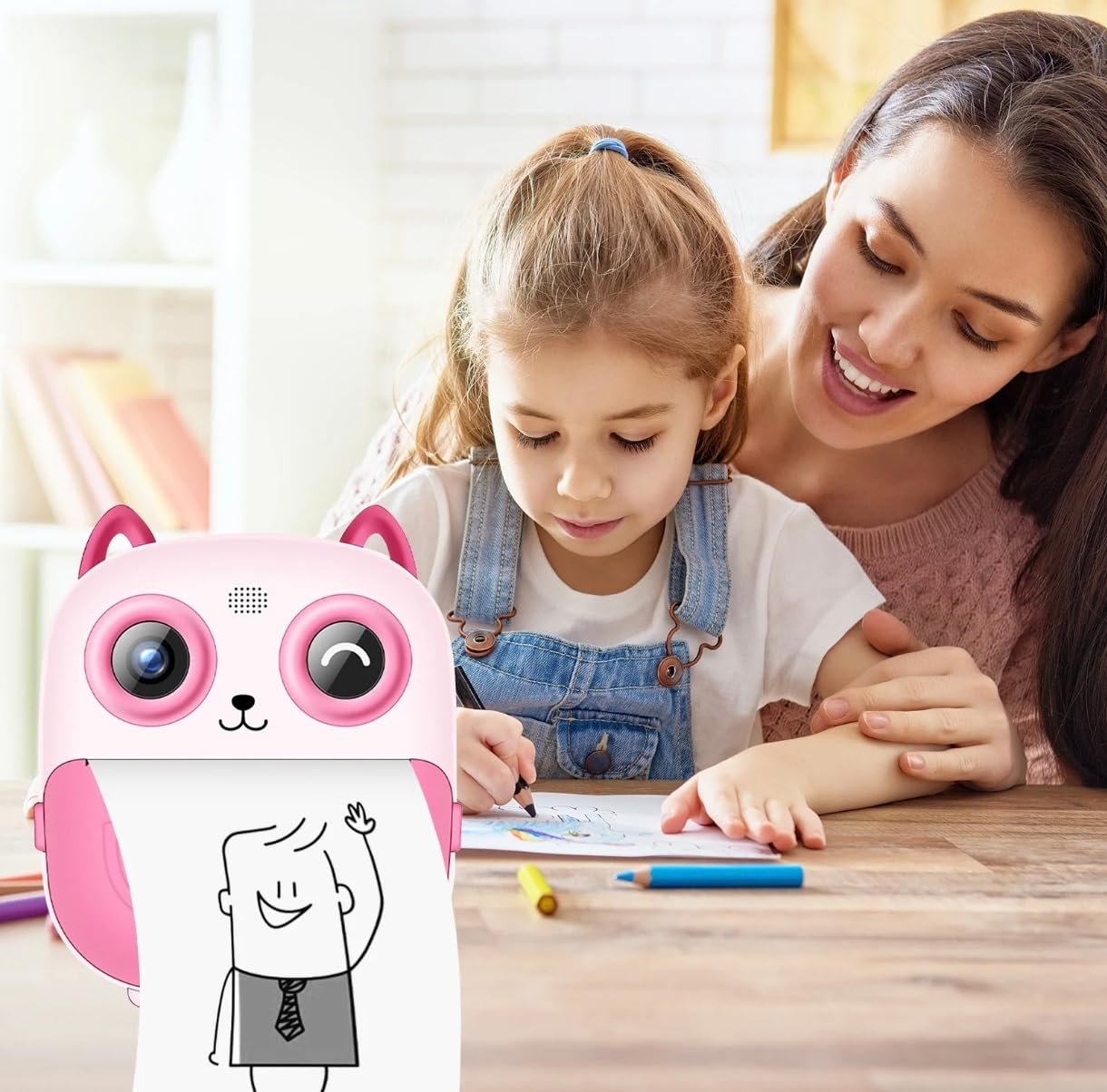 iGADG Instant Print Camera – A Unique Gift for All Ages – Instant Photo Printing, Mobile Printing, Creative Effects, & Compact Design for Memories on The Go (Model S5 - Pink (Includes App))