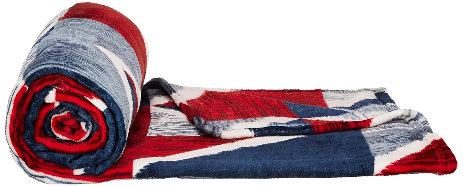 amazon basics Single Sized Plush Blanket | (180 GSM) | (Red)