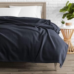 BSB HOME® 300 GSM Special for Heavy Winter Plain Light Weight Polar Fleece Blanket for Single Bed (152×220 cm, Color- Grey)