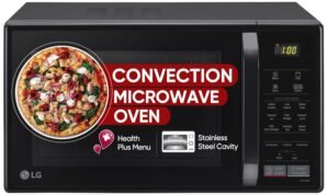 LG 21 L Convection Microwave Oven (MC2146BV, Black, Auto Cook Menu, Defrost, Stainless Steel Cavity, Heathplus menu, Indian Cuisine, Tandoor Se, Paneer/Curd, Steam Clean & Quartz Heater)