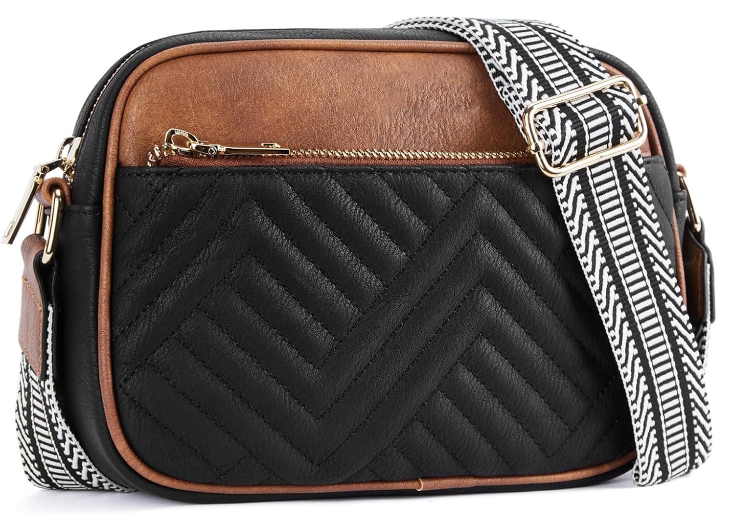 INOVERA (LABEL) Faux Leather Sling Bag for Women - Girls Travel Crossbody Bags with Adjustable Strap - Ladies Shoulder Purse Stylish Handbag