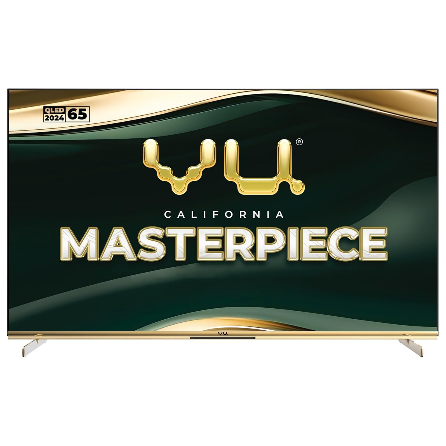 Vu 164cm (65 inches) Masterpiece Frame Series 4K QLED TV 65MASTERPIECE (Armani Gold)