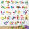 ‘Alphabets – Baby – Kids – Learning – Education – Nursery – Pre School – Kindergarten – Wall Sticker’ (Multi Colour, Vinyl – 110cm X 100 cm)