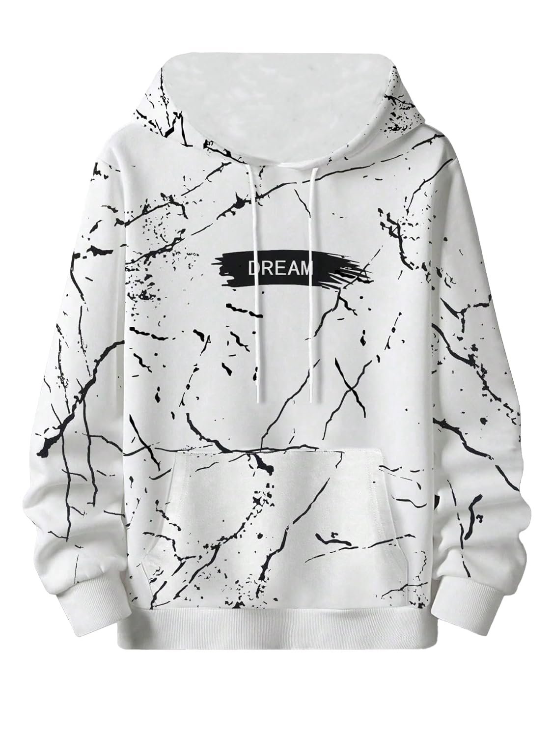 TAGDO Men's Letter Printed Pocket Front Drawstring Hoodie (2010)