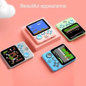 TOYTONIC Retro Handheld Gaming Console for Kids and Adults – 666-in-1 Built-in Classic Games, Rechargeable, Portable, TV Output, Colour May Vary