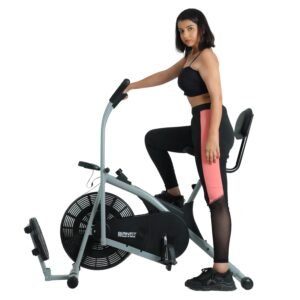 BIONFIT® Exercise Cycle for Men & Women with 2 Year Warranty | Air Bike with Tummy Twister & Back Support Seat | Max User Weight: 120 Kg | Best Fat Loss Exercise Machine | DIY Installation