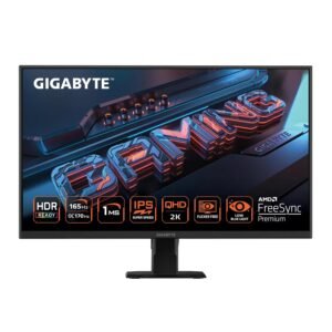 GIGABYTE GS27Q 27″ SS IPS, 2560 * 1440 (QHD), 165Hz/ OC 170Hz, 1ms (MPRT), AMD FreeSync Premium, 100% SRGB, HDR Ready, 300cd/m2 (TYP), 1x Earphone Jack