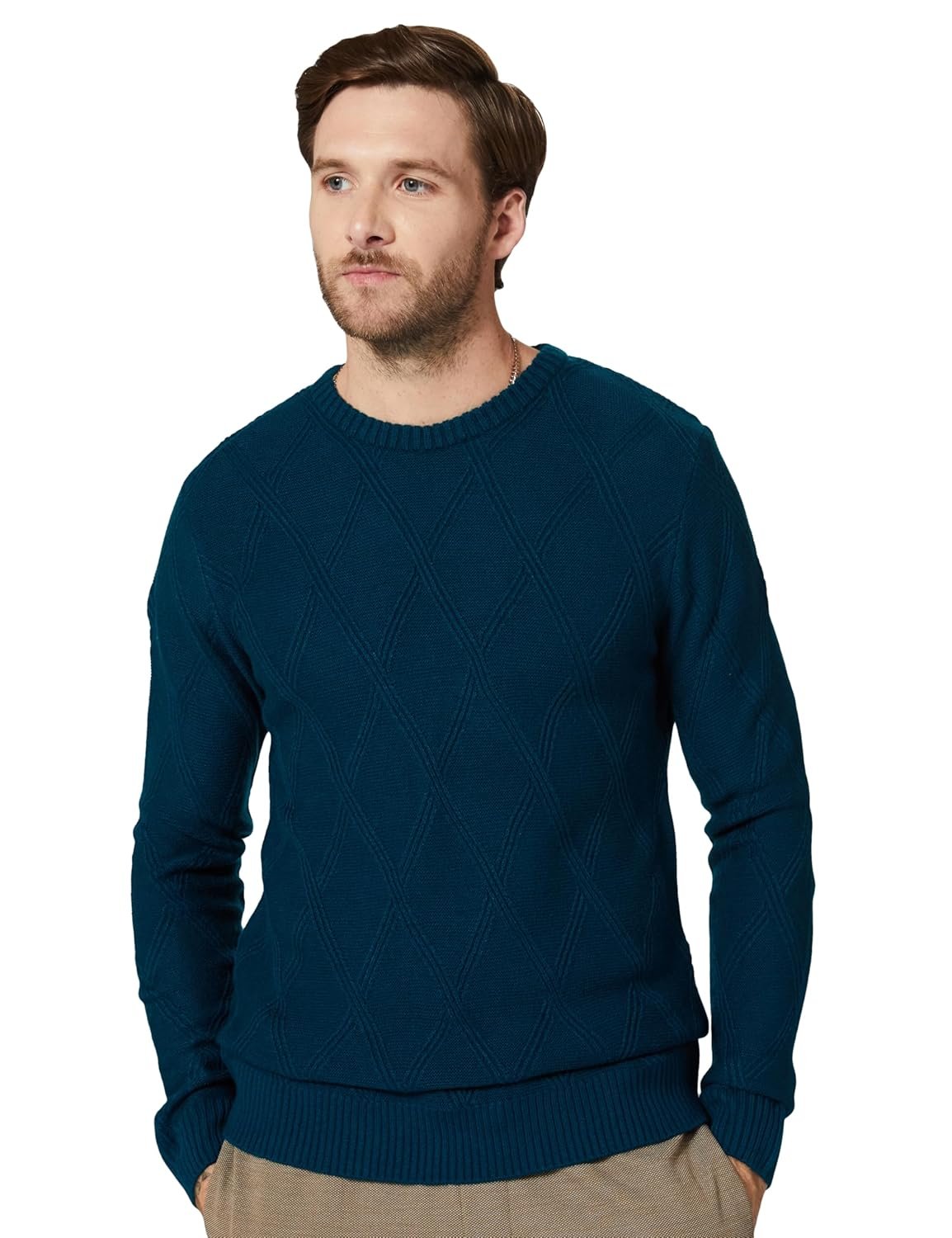 Amazon Brand - Symbol Men Casual Acrylic Crew Neck Sweater