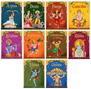 Tales from Indian Mythology [Collection of 10 Books] Age: 6+,Beautifully Illustrated Story Books For Kids,Cultural & Traditional Stories|Books Included: Ganesha,Vishnu,Shiva,Durga,Krishna,Hanuman etc