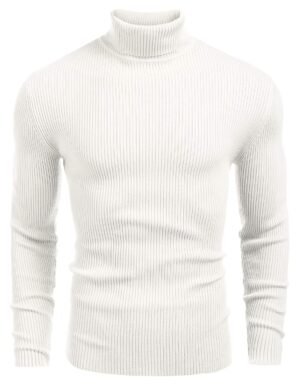 DENIMHOLIC Men’s Cotton Turtle Neck Sweater