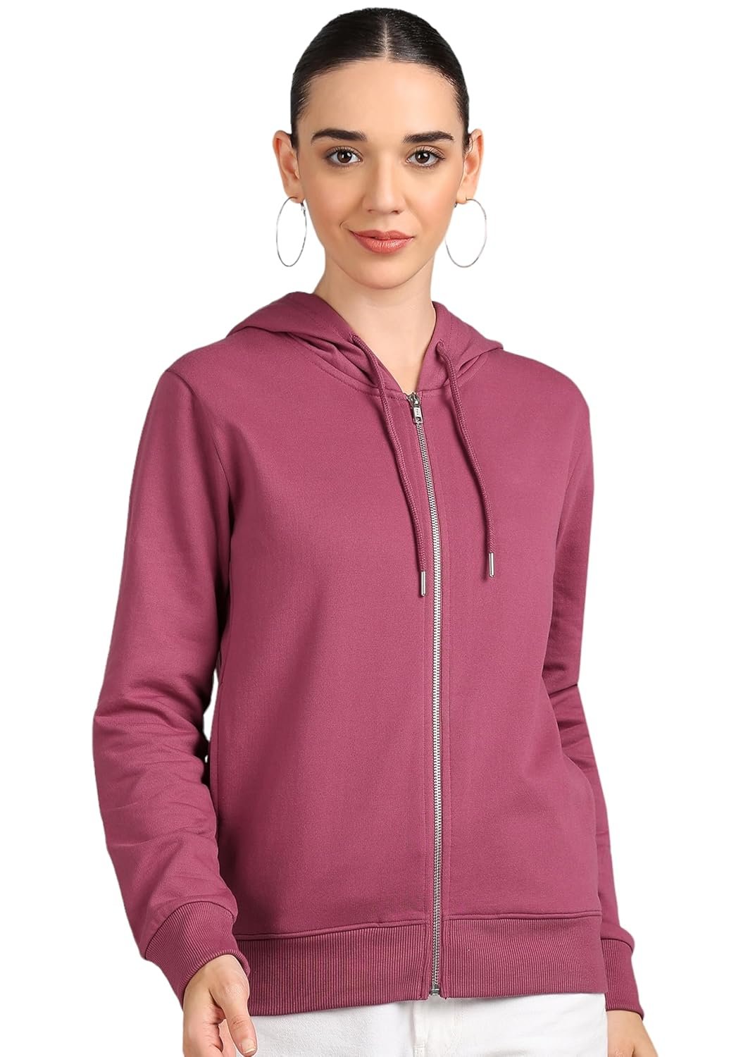 Alan Jones Clothing Women's Cotton Hooded Neck Sweatshirt