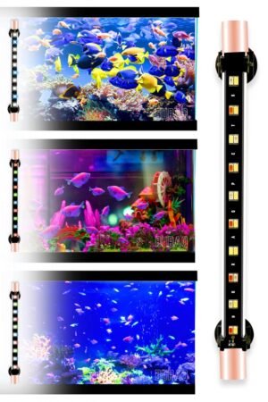 Buraq Multi-Color LED Aquarium Light, Waterproof, Energy-Efficient, WRGB Multi-Color Modes, Submersible Aquarium Lights for Fish Tanks (Upto 2.5 Ft Tank), Glass
