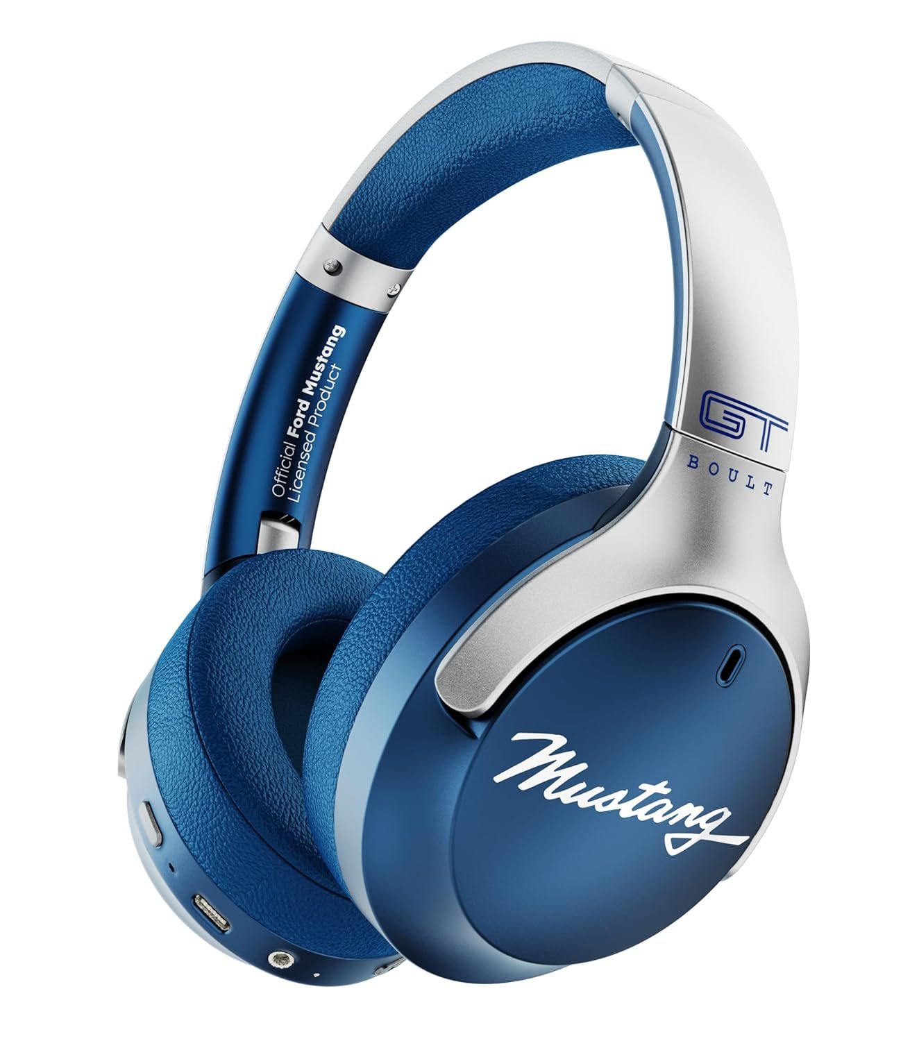 Boult X Mustang Newly Launched Q Over Ear Bluetooth Headphones with 70H Playtime, 40mm Bass Drivers, Zen™ ENC Mic, Type-C Fast Charging, 4 EQ Modes, Bluetooth 5.4, AUX Option, IPX5 Wireless Headphones
