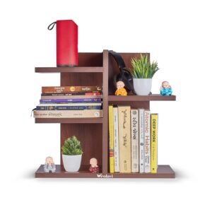 Tinbell® Wooden Bookcase for Home, Office and Library, Engineering Wood Space Saving Bookrack, Freestanding Books Holder, Stylish and Modern Look Book Organizer (DIY)