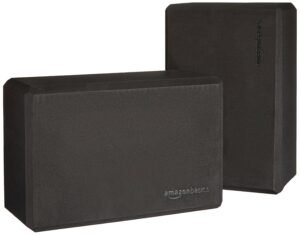 amazon basics Foam Yoga Blocks – 4 X 9 X 6 Inches, Set Of 2, Black
