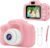 TOYTONIC Kids Digital Camera in Pink with 3MP, HD 1080P, IPS Screen, Selfie Function, and Built-in Games