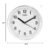 Kadio Analog 20 cm X 20 cm Wall Clock (White, with Glass, Standard)