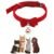 HASTHIP® Adjustable Cat Belt, Strong Breakaway Buckle, Cat Collar With Bell, Velvet Neck Strap for Small and medium-sized Cats, Safety&Comfort 33.5CM – Red (Pack of 1)