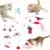 REHTRAD Pack of 13 Cat Toys, Plush Spring Mouse Colored Ball Toys for Kittens (Random Color)