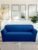 Amazon Brand – Solimo Polyester Spandex Stretchable Sofa Slipcover (2 Seater, Blue)