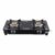 Khaitan 2 Burner Nano Black Toughened Glass | LPG Cooktop I Manual Ignition Stove| Ergonomic Knob | with 1 Year Warranty | Pan India Service | LP Gas Stove | ISI Approved (Black) (2 Burner)