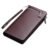 Brand Conquer Big Size Leather Clutch Crown Women Wallet | Unisex Wallet with Credit Card & Mobile Holder with Wristlet Rope (Brown)
