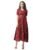 PATLANI Women’s Crepe Fit and Flare Knee-Length Dress
