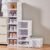JD FRESH Shoe Rack/Shoe Stand with Door/Versatile and Sturdy Almirah for Clothes/Footwear Stand for Home/Foldable Closet for Bedroom/Living Room – Pack of 4 (Transparent)