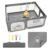 Kids Station Non-Foldable Baby Playard Playpen – For Infants upto 4 Years – With Extra Thick Mattress – Storage Pocket and Anti-Fall Grasp Rings – Toddlers Indoor Activity – Portable Baby Activity area – Suitable for Babies – 6ftx5ft or 180x150cm (Grey)