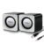 FRONTECH Premium 2.0 Channel USB Powered Speakers with 1.5W x 2 Output, AUX Input, and 1-Year Warranty (White)